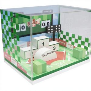 Custom Acrylic Diorama Display Box,Baseball Theme Display Props
